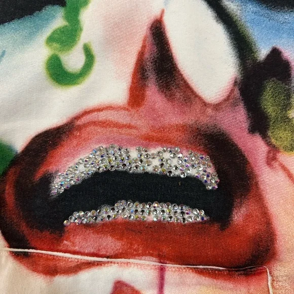 Supreme hoodie with teeth gems - Picture 2 of 5